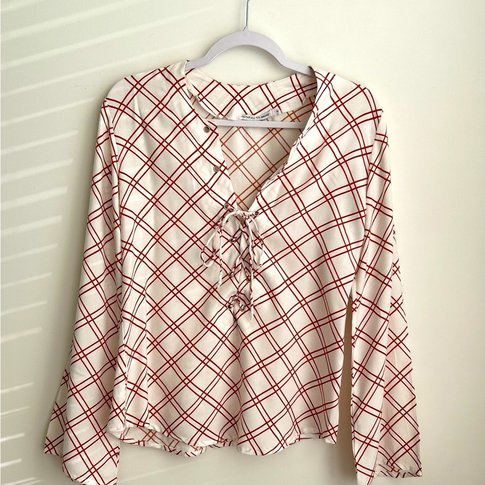 Faithful The Brand Natalia Coco Print Top, Size S
